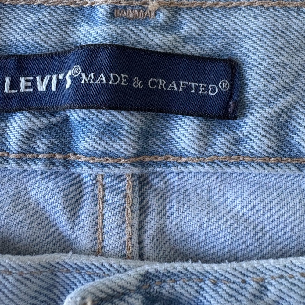 Levi’s Made & Crafted Pleated Column Size 29 High Rise Straight Leg Light Wash - Picture 13 of 16
